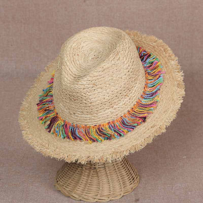 This chic water grass hat with cute tassels is the perfect accessory to add a touch of flair to your casual outfit. With so many different styles to choose from, you're sure to find one that suits your unique style.หมวกหญ้าน้ำสุดเก๋แต่งพู่สุดน่ารัก เป็นเครื่องประดับที่สมบูรณ์แบบเพื่อเพิ่มลูกเล่นให้กับชุดวันสบายๆ ของคุณ ด้วยหมวกสไตล์ต่างๆ มากมายให้เลือก คุณจึงมั่นใจได้ว่าจะพบหมวกที่เหมาะกับสไตล์เฉพาะตัวของคุณอย่างแน่นอน