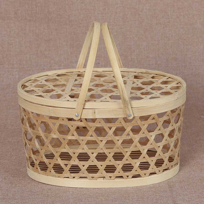 Woven basket, light weight, cute lid, handcrafted, very popular.กระตร้าสาน น้ำหนักเบา มีฝาปิดน่ารัก งานฝีมือ เป็นที่นิยมมากค่า