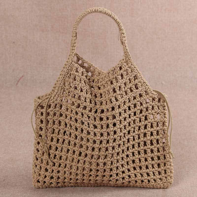 Wholesale woven bags This brown tone looks beautiful, not playful.ขายส่งกระเป๋าสานงานถักเชือก สีน้ำตาลโทนนี้ดูสวยไม่ใช่เล่น 